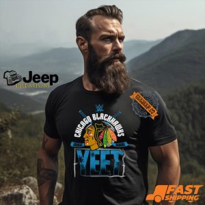 YEET Chicago Blackhawks Hockey logo shirt