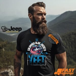 YEET Columbus Blue Jackets Hockey logo shirt