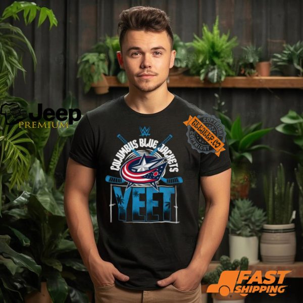 YEET Columbus Blue Jackets Hockey logo shirt