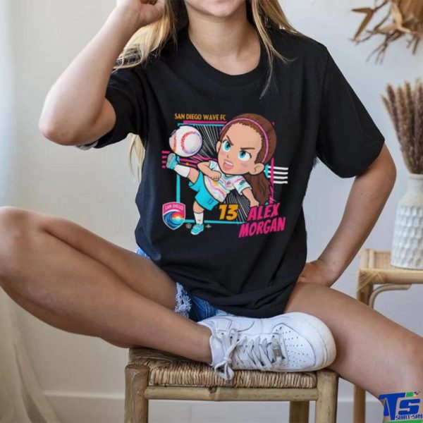 Youth san diego wave fc alex morgan chibi graphic shirt