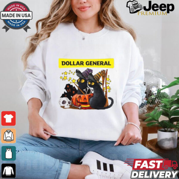 dollar general halloween black cat shirt