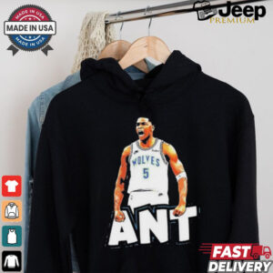 Ant playoff shirt anthony edwards minnesota timberwolves player oversized shirt