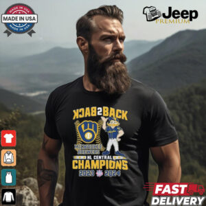 Back 2 Back Milwaukee Brewers Mascot NL Central Champions 2023 2024 Shirt