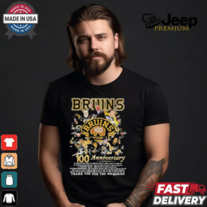 Boston Bruins 100th Anniversary 1924 2024 Thank You For The Memories Shirt