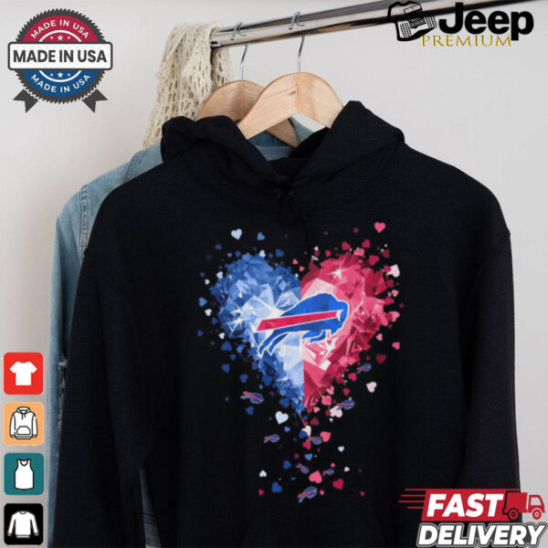 Buffalo Bills Crystal Heart Shirt