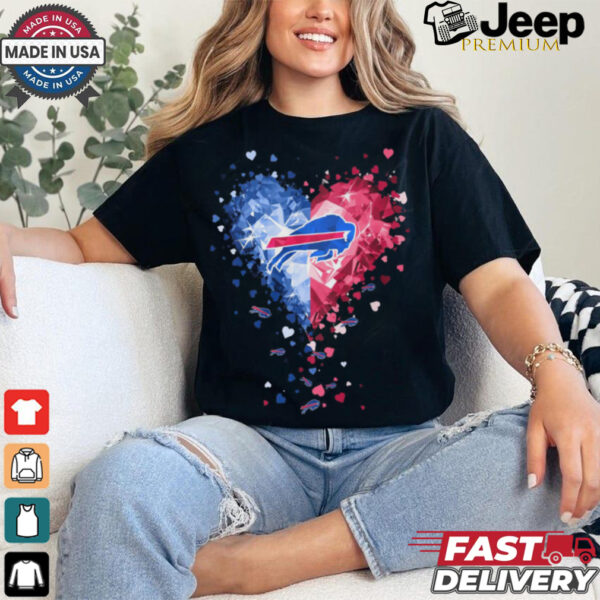 Buffalo Bills Crystal Heart Shirt