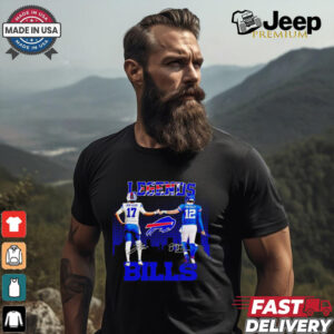 Buffalo Bills legend Josh Allen and Jim Kelly signatures shirt