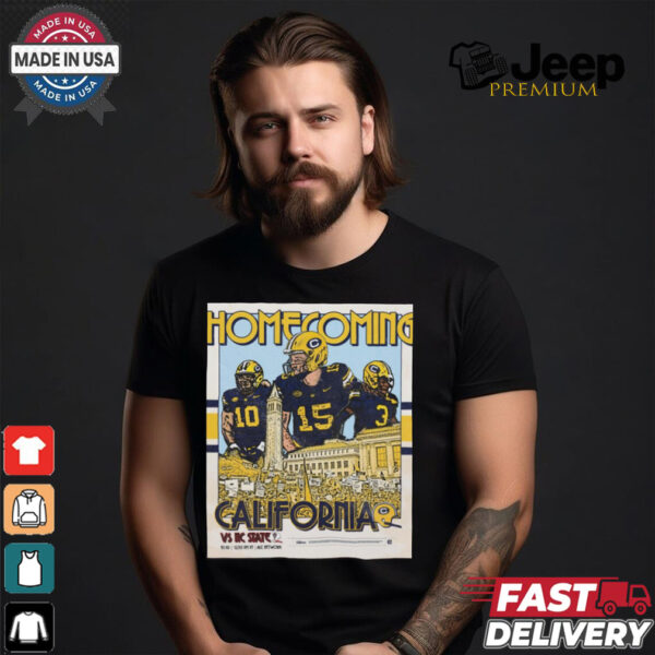 California Golden Bears vs NC State Wolfpack Homecoming 10.19.24 Poster t shirt