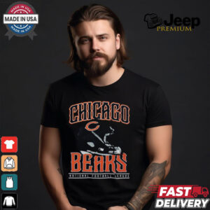 Chicago Bears Helmet Garment Dyed Heavyweight T Shirt