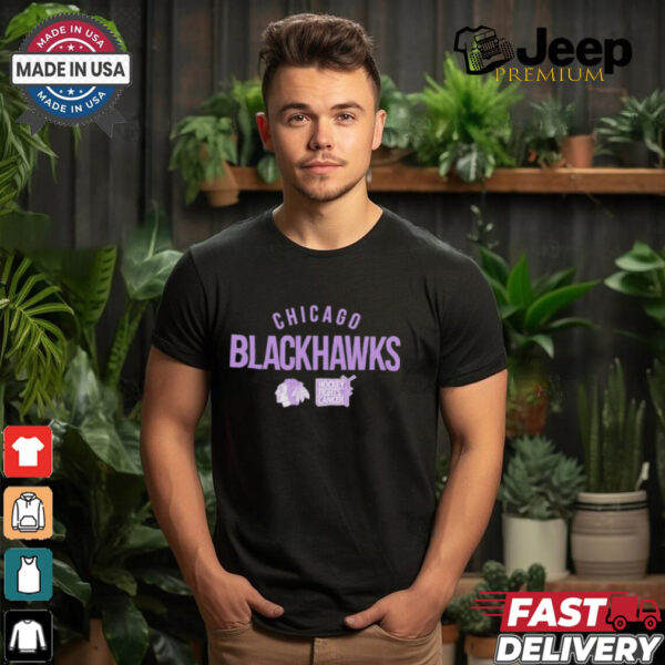 Chicago Blackhawks Hockey Fights Cancer 2024 Shirt