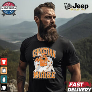 Christian Moore Tennessee baseball player collage signature shirt