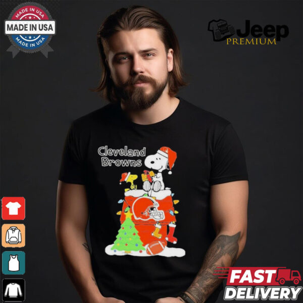 Christmas snoopy cleveland browns 2024 T Shirt