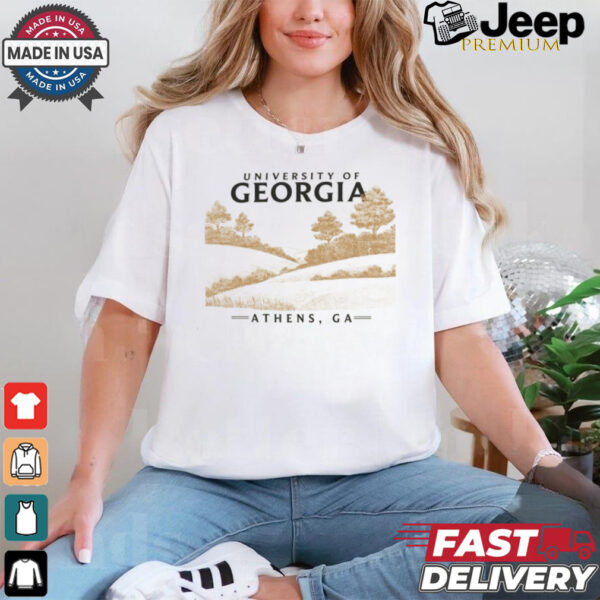 ComfortWash Cream Georgia Bulldogs Fields T Shirt