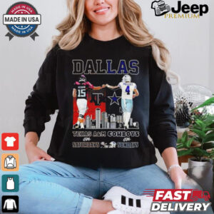 Conner Weigman Texas A&M Aggies on Saturdays and Dak Prescott Dallas Cowboys on Sundays Dallas city shirt