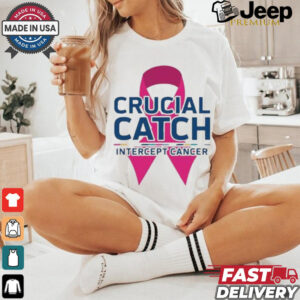 Crucial Catch Intercept Cancer Pink Ribbon T shirt