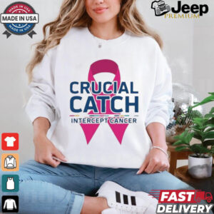 Crucial Catch Intercept Cancer Pink Ribbon T shirt