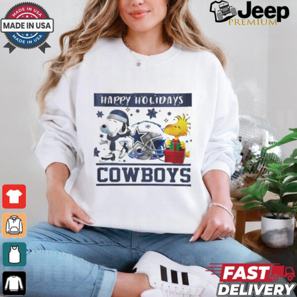 Dallas Cowboys Snoopy and Woodstock Happy Holidays shirt