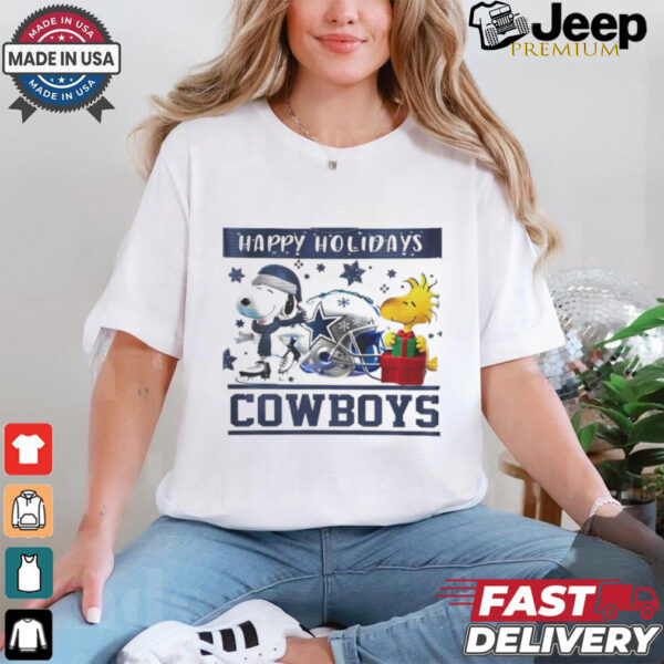 Dallas Cowboys Snoopy and Woodstock Happy Holidays shirt