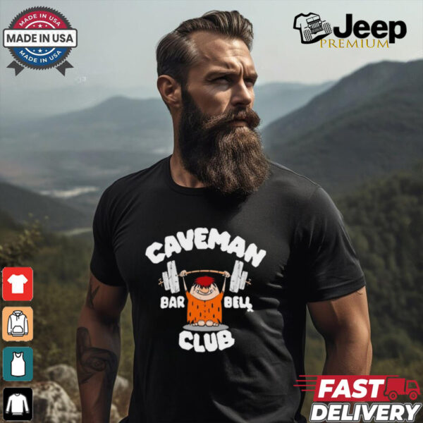 David Montgomery Caveman Club Bar Bell Painting t shirt