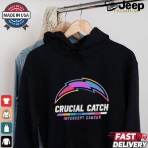 Design Los Angeles Chargers 2024 Crucial Catch Intercept Cancer Awareness T Shirt