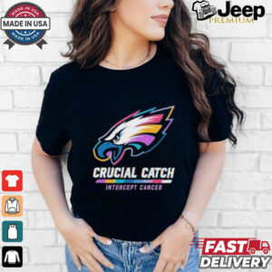 Design Philadelphia Eagles 2024 Crucial Catch Intercept Cancer Awareness T Shirt