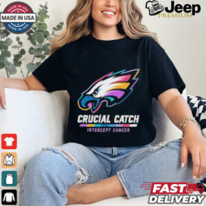 Design Philadelphia Eagles 2024 Crucial Catch Intercept Cancer Awareness T Shirt