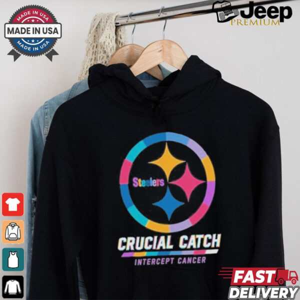 Design Pittsburgh Steelers 2024 Crucial Catch Intercept Cancer Awareness T Shirt