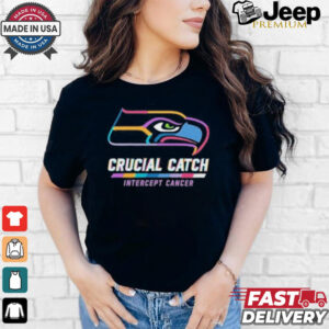 Design Seattle Seahawks 2024 Crucial Catch Intercept Cancer Awareness T Shirt