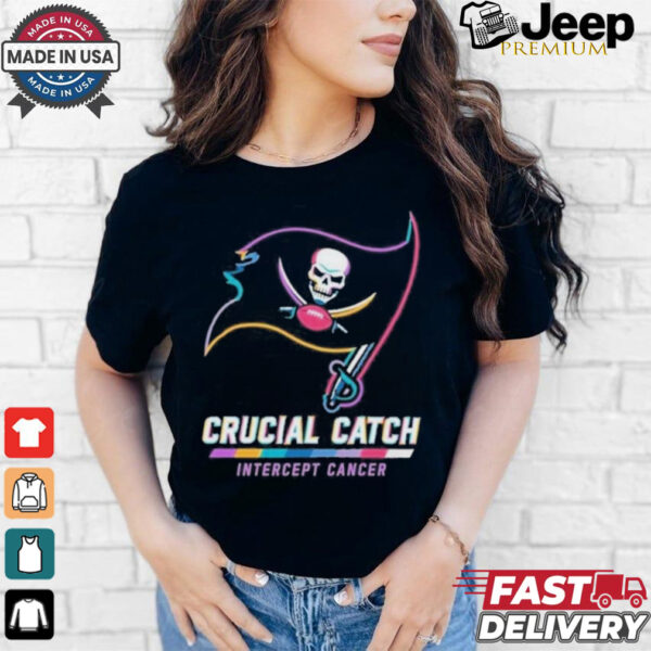 Design Tampa Bay Buccaneers 2024 Crucial Catch Intercept Cancer Awareness T Shirt