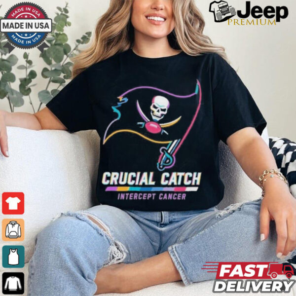 Design Tampa Bay Buccaneers 2024 Crucial Catch Intercept Cancer Awareness T Shirt