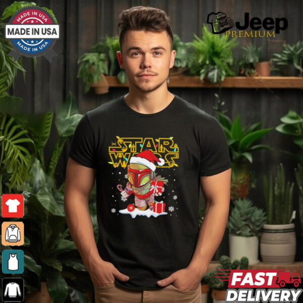 Disneyland Star wars Christmas Boba Fett shirt