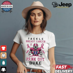 Duke Blue Devils Tackle Breast Cancer Pink Out 2024 T Shirt White