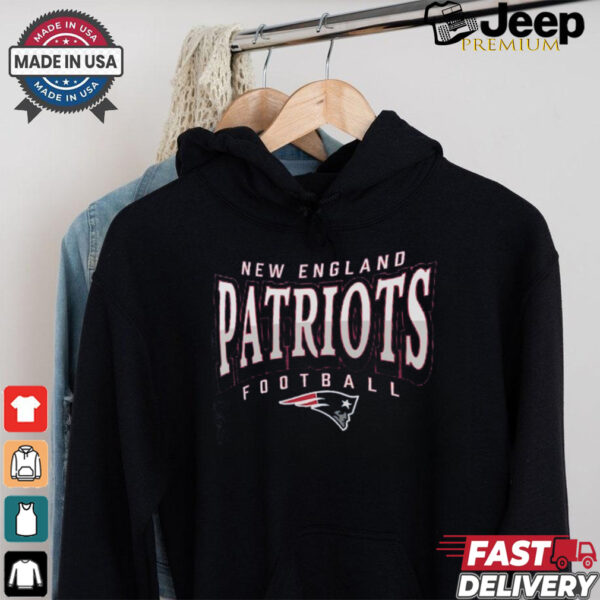 England Patriots Fanatics Heather Navy Divided Warp Tri Blend T Shirt