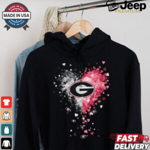 Georgia Bulldogs Crystal Heart Shirt