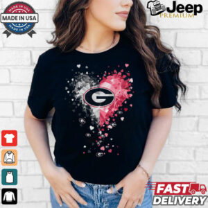 Georgia Bulldogs Crystal Heart Shirt