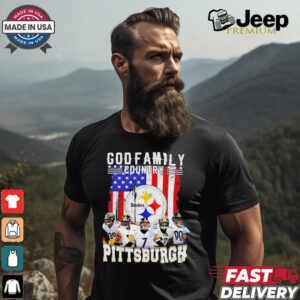 God family Country Pittsburgh Steelers American flag shirt