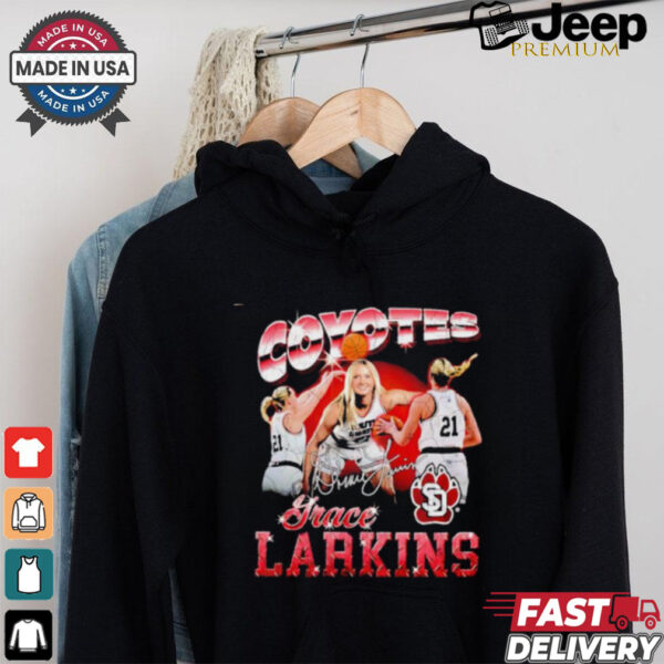 Grace Larkins South Dakota Coyotes signature vintage shirt