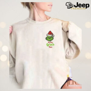 Grinch Embroidered Sweatshirt Resting Face Christmas Gift