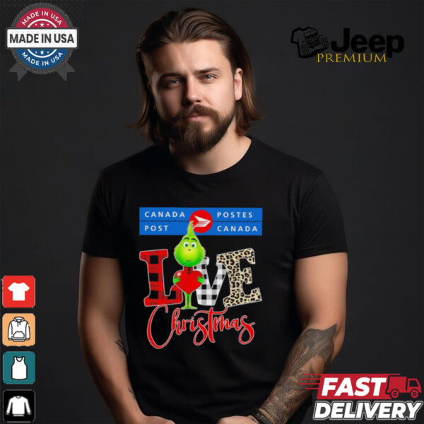 Grinch Love Canada Post Christmas Shirt