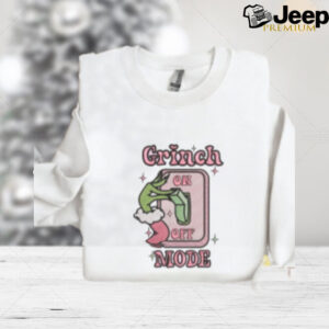 Grinch On Off Mode Christmas Embroidered Sweatshirt