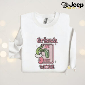 Grinch On Off Mode Christmas Embroidered Sweatshirt