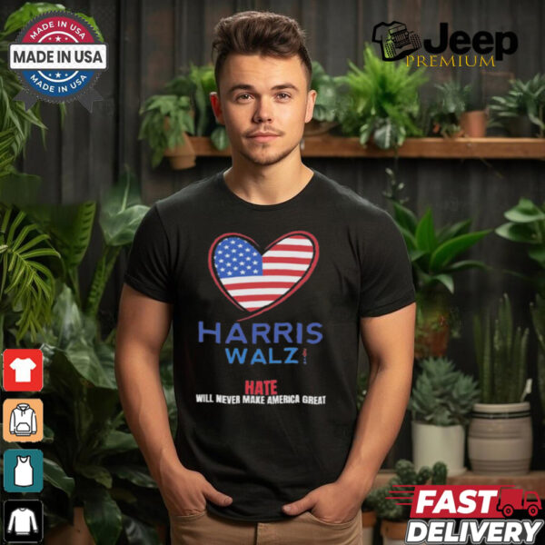 Harris Walz Shirt, USA LOVE, VOTE Blue Kamala Tim Shirt