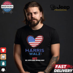 Harris Walz Shirt, USA LOVE, VOTE Blue Kamala Tim Shirt