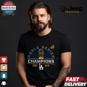 Los Angeles Dodgers Fanatics 2024 World Series Champions Tri Blend T Shirt