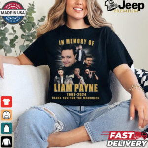 In Memory Of Liam Payne 1993 2024 Thank You For The Memories Gift For Fans T Shirt