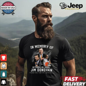 In Memory Of October 26, 2024 Jim Donovan Thank You For The Memories T Shirt