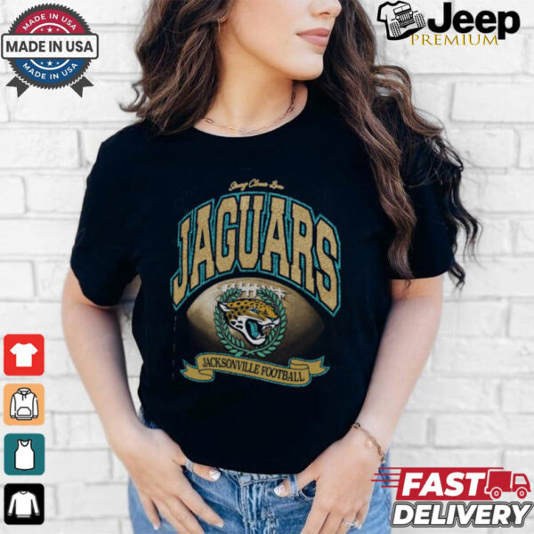 Jacksonville Jaguars Stoney Clover Lane x ’47 Black Glitter Rocker Retro Tubular T Shirt