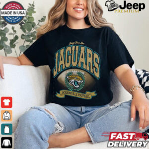 Jacksonville Jaguars Stoney Clover Lane x '47 Black Glitter Rocker Retro Tubular T Shirt