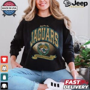 Jacksonville Jaguars Stoney Clover Lane x '47 Black Glitter Rocker Retro Tubular T Shirt