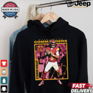 Jayden Daniels Washington Commanders NFL Player Frame Signature t shirt